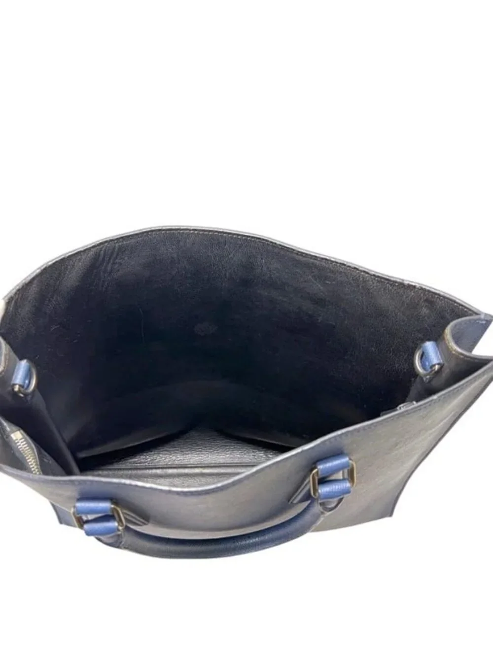 Prada Tote Blue Saffiano Leather 180 a Document Business